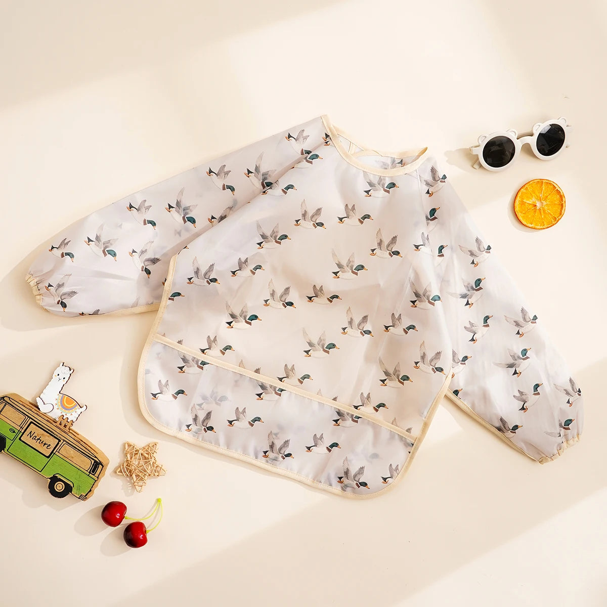 Long-Sleeve Waterproof Feeding Smock