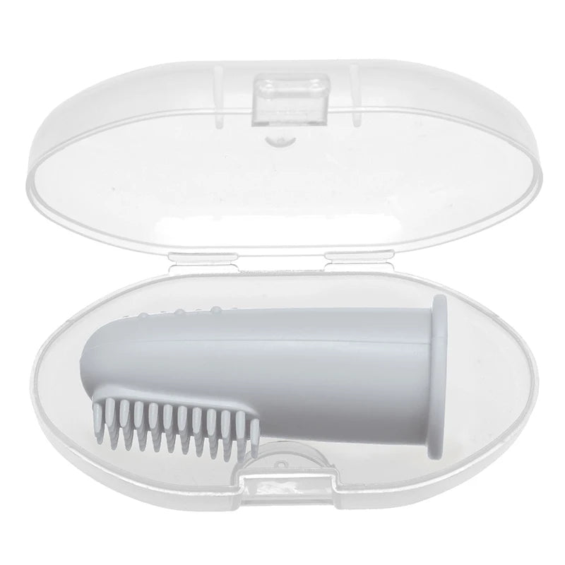 Silicone Finger Toothbrush & Gum Cleaner with Case