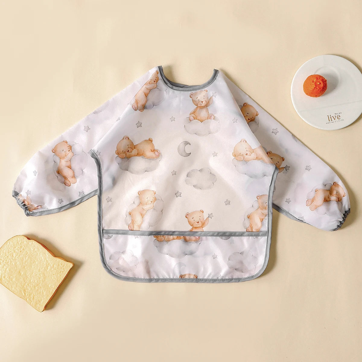 Long-Sleeve Waterproof Feeding Smock