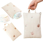 Quilted Bear Nappy Pouch