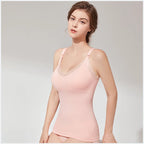 Lace-Trim Long-Line Nursing Cami Bra