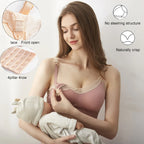Lace-Trim Front-Open Nursing Bra, view 1