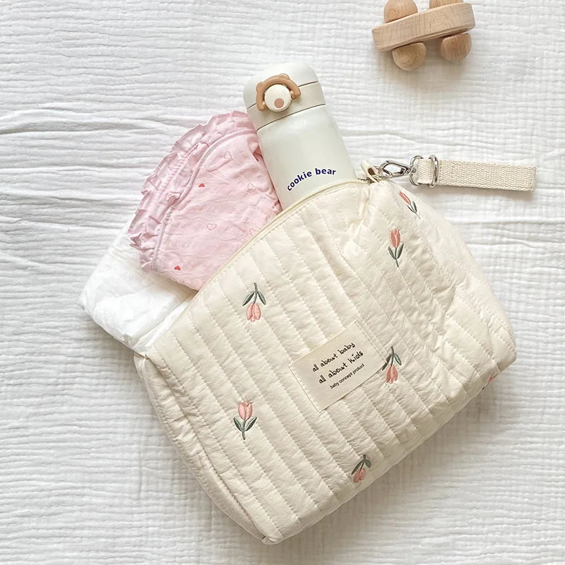 Embroidered Diaper Clutch / Stroller Pouch