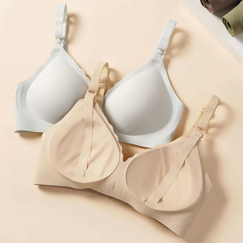 Seamless Wireless Maternity Push-Up Bra