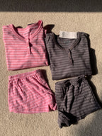 Striped Tee & Shorts Lounge Set – women's loungewear
