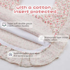 Ruffle Muslin Flower Bib