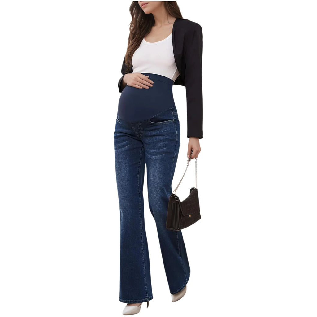 Over-Belly Flared Maternity Jeans
