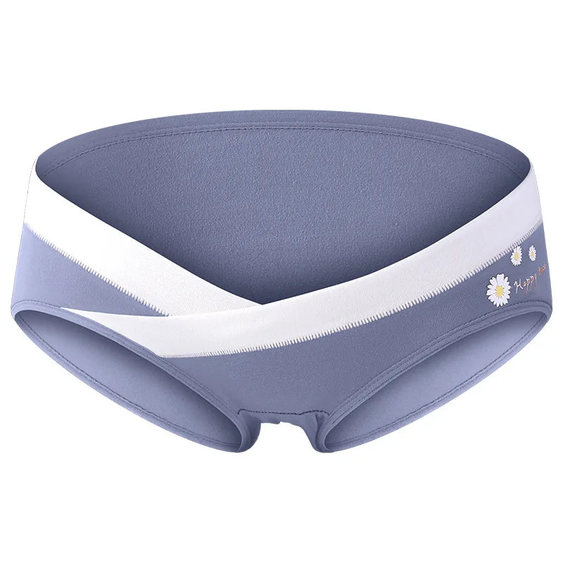 Printed V-Waist Under-Bump Maternity Brief