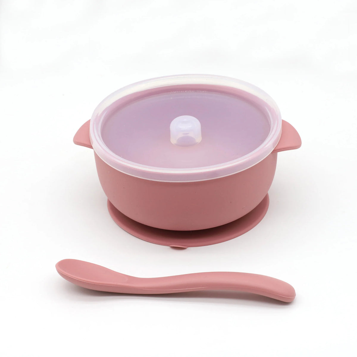 Suction Silicone Bowl Set with Lid & Spoon