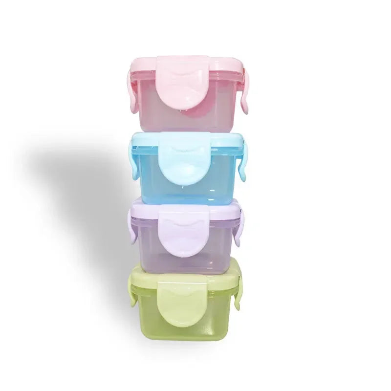 Mini Leakproof Food Storage Containers, 4-Pack