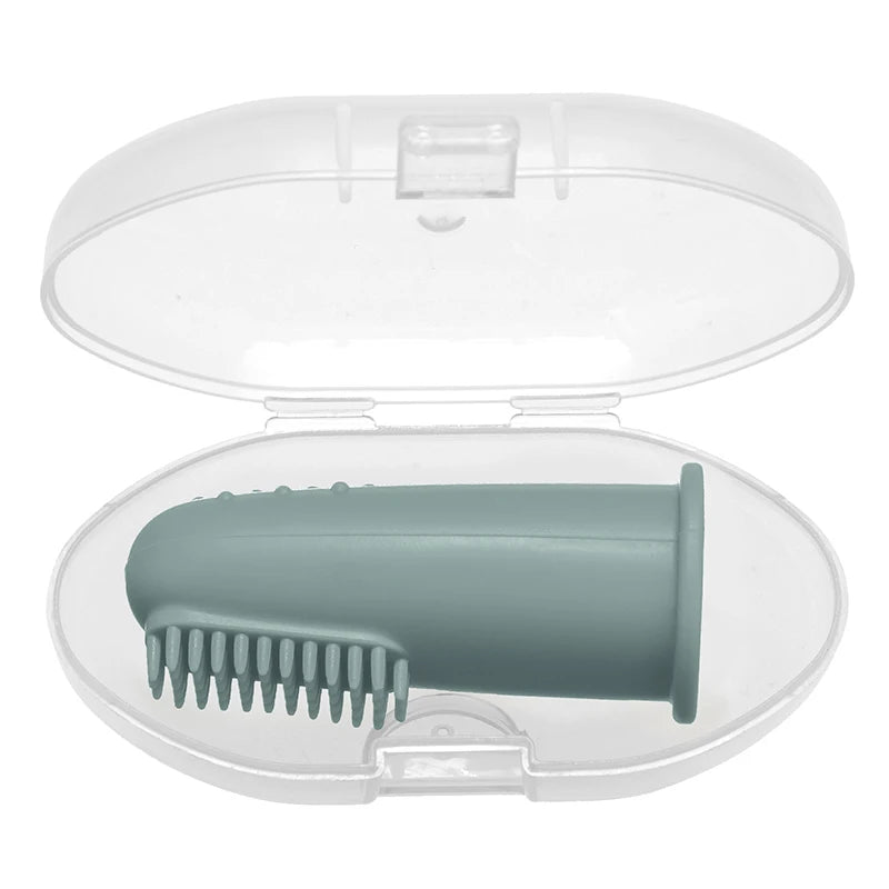 Silicone Finger Toothbrush & Gum Cleaner with Case