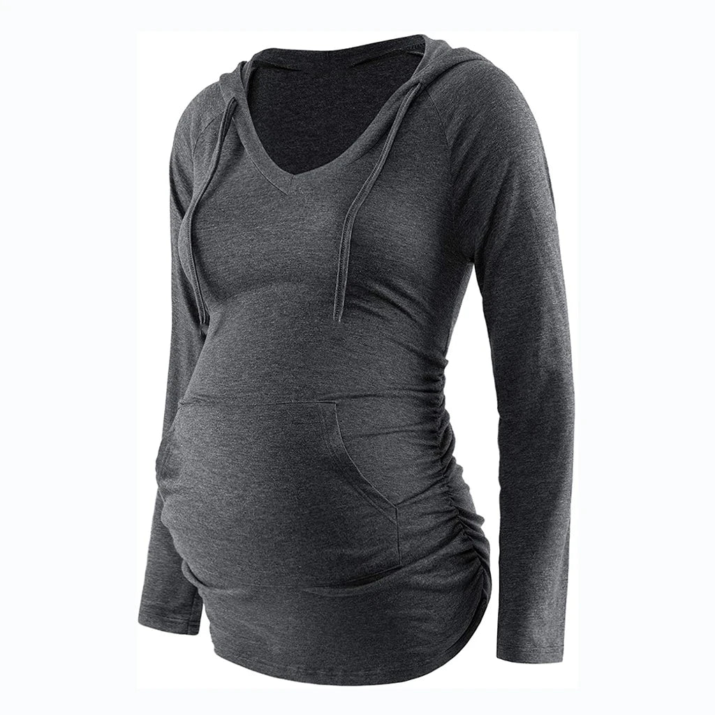V-Neck Maternity Nursing Hoodie
