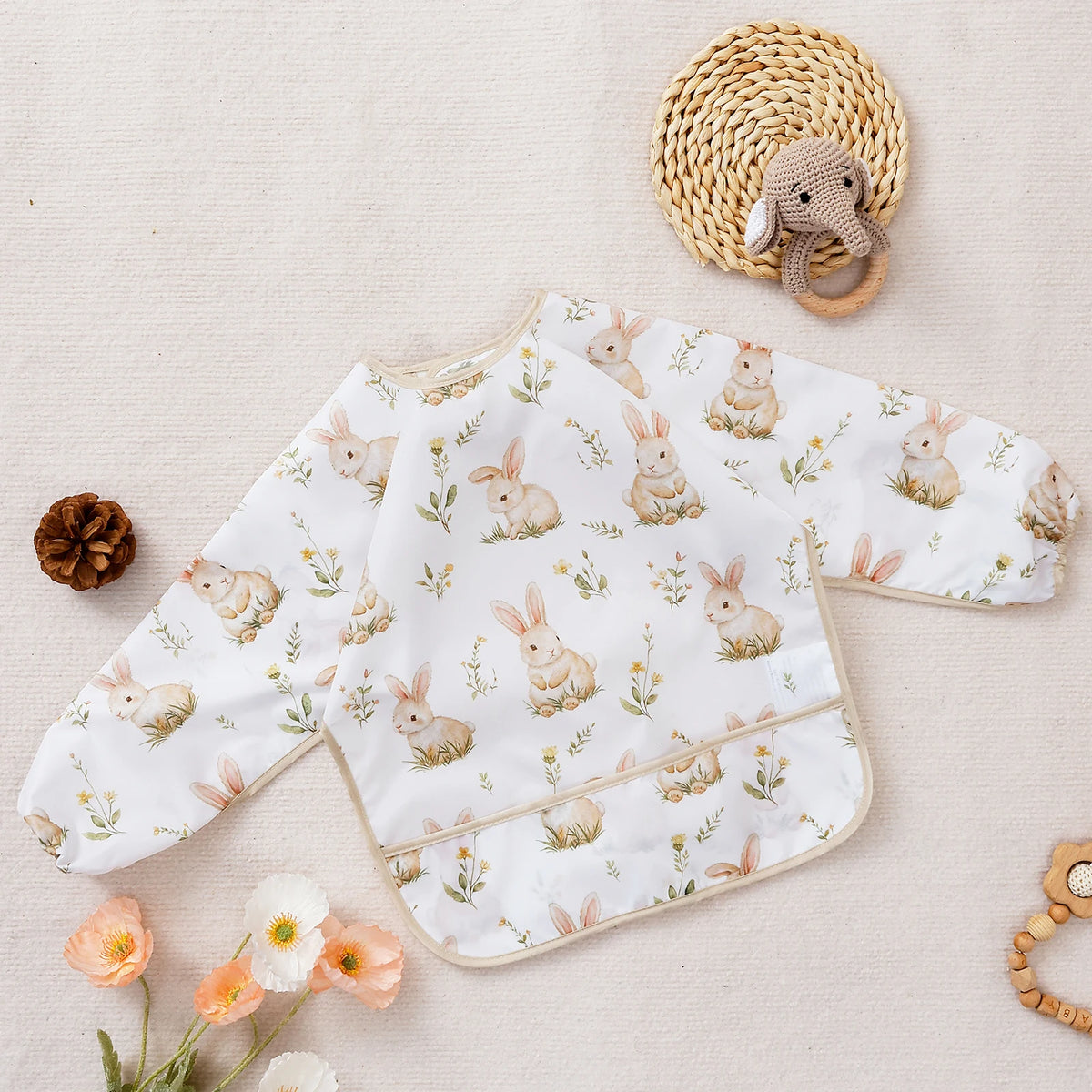 Long-Sleeve Waterproof Feeding Smock