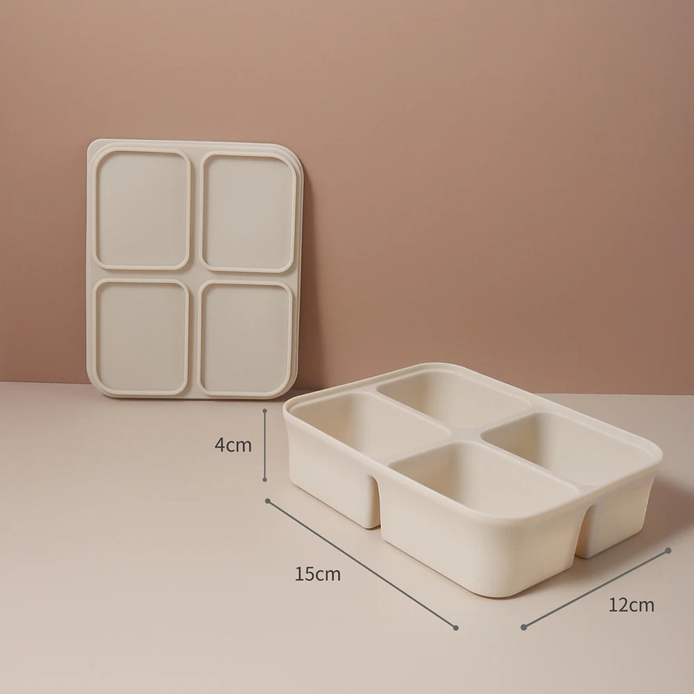 Silicone Freezer Tray with Lid for Breast Milk & Purees