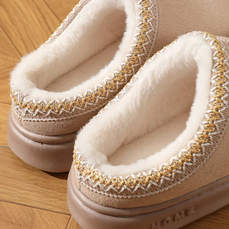 Platform Plush Slipper Clogs