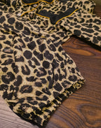 Leopard Print Long-Sleeve Pajama Set – women's sleepwear
