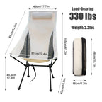 Lightweight High-Back Folding Chair with Headrest