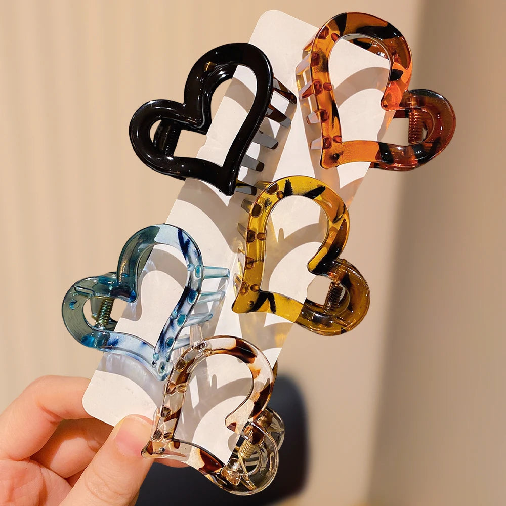 Heart Claw Clips 5-Pack