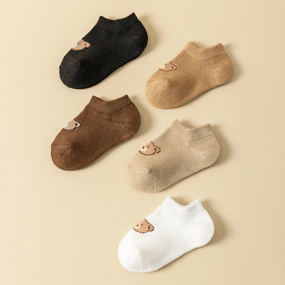 Bear Ankle Baby Socks 5-Pack