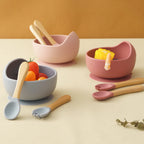 3-Piece Suction Bowl, Spoon & Fork Set