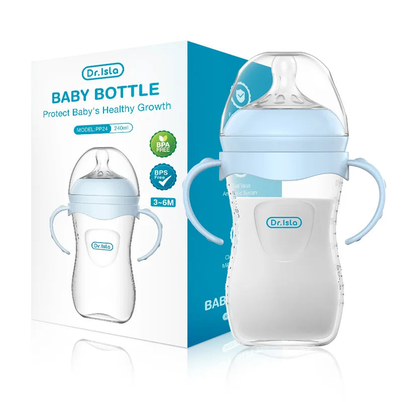 Wide-Neck Baby Bottle with Handles 150–330ml