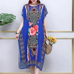 Boho Dashiki Print Kaftan Maxi Dress