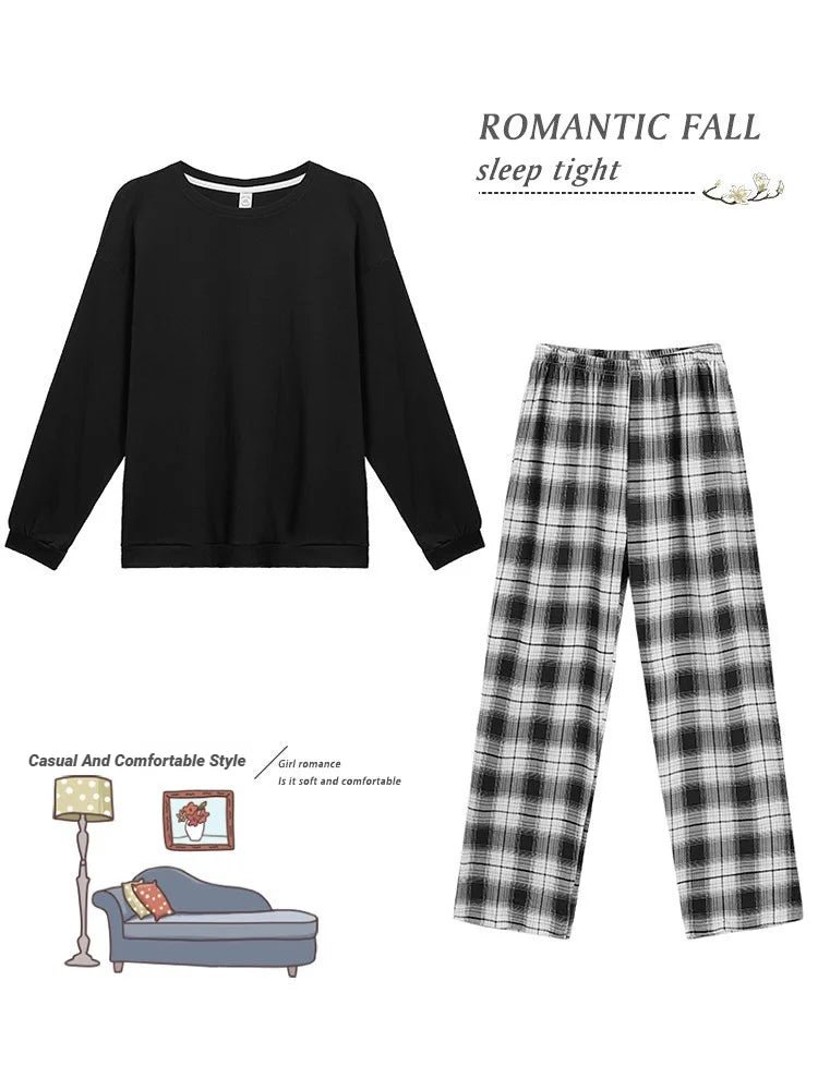 Plaid Nursing Pajama Set (Plus ) – maternity pajamas