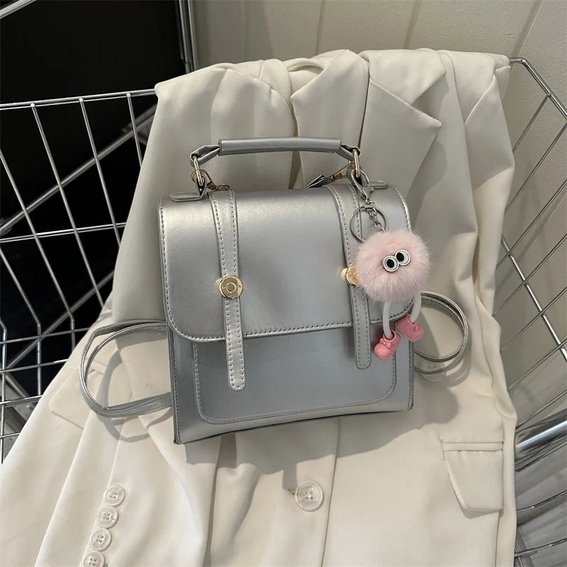 Mini Backpack with Bow Charm