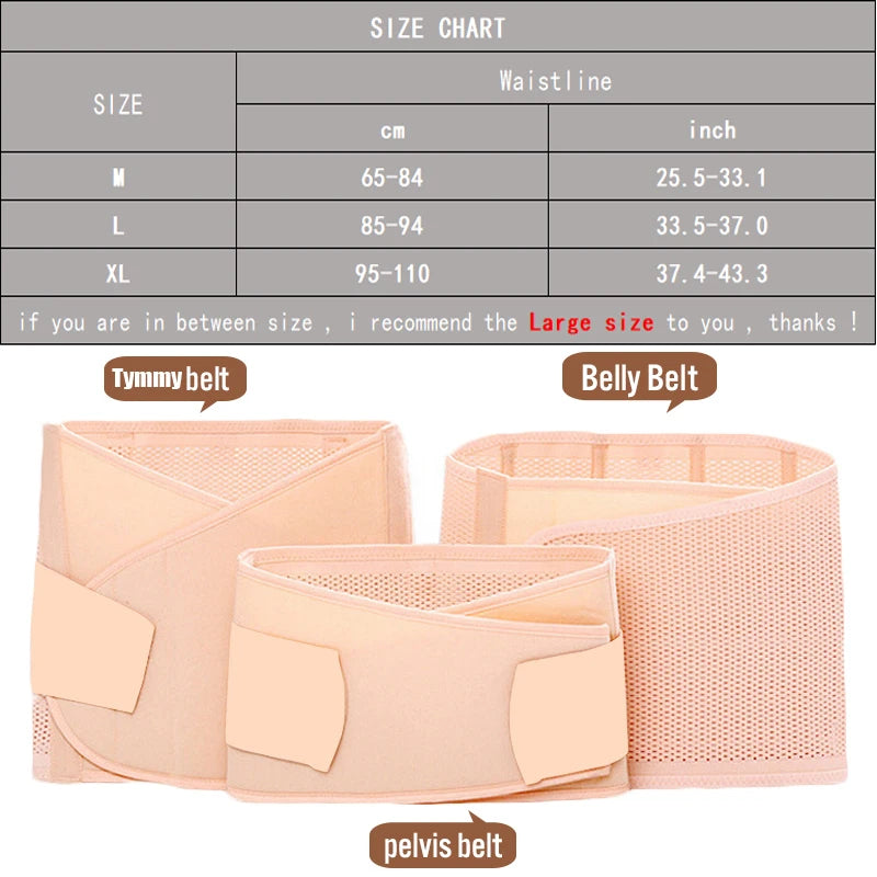 Postpartum 3-in-1 Belly Wrap Set