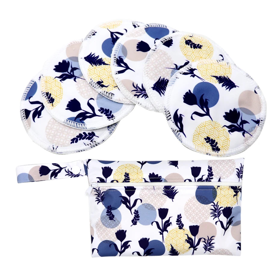 Printed Leakproof Nursing Pads with Wet Bag
