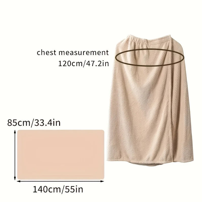 Wearable Bath Wrap & Hair Towel Set