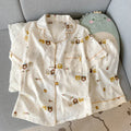 Embroidered Plaid Short Pajama Set