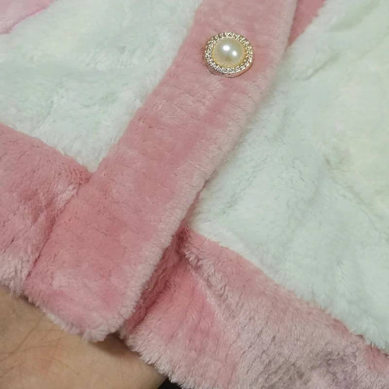 Coral Velvet Cardigan Pajama Set
