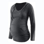 V-Neck Maternity Nursing Hoodie – breastfeeding hoodie