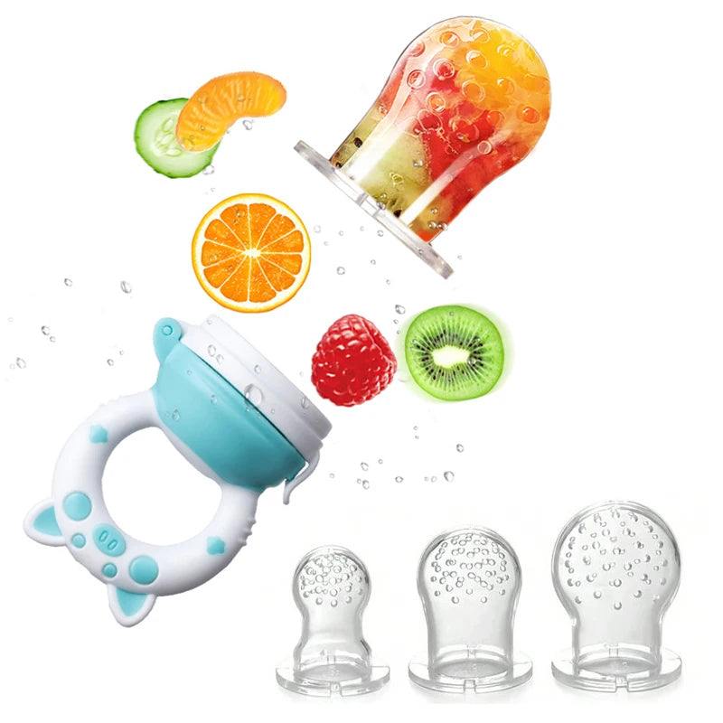 Silicone Fruit Feeder with 3 Feeding Sacs