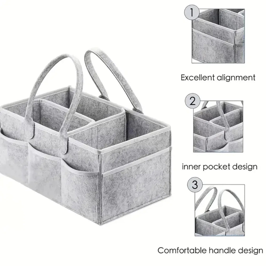 Felt Diaper Caddy Organizer