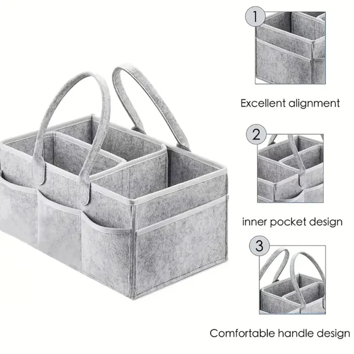 Felt Diaper Caddy Organizer