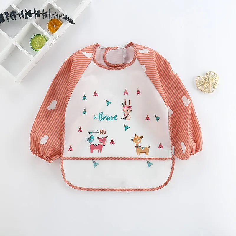 Full-Sleeve EVA Waterproof Feeding Bib