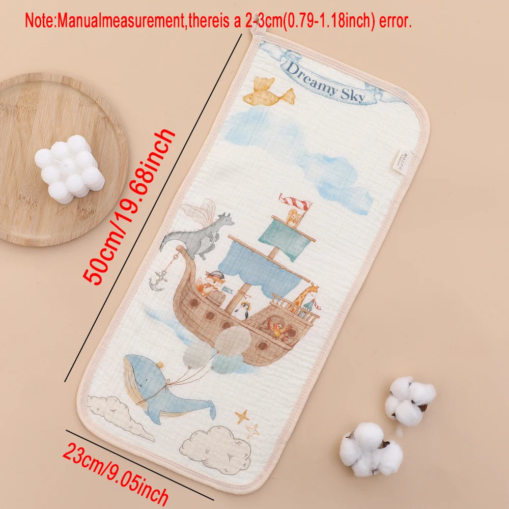 6-Layer Cotton Contour Burp Cloth
