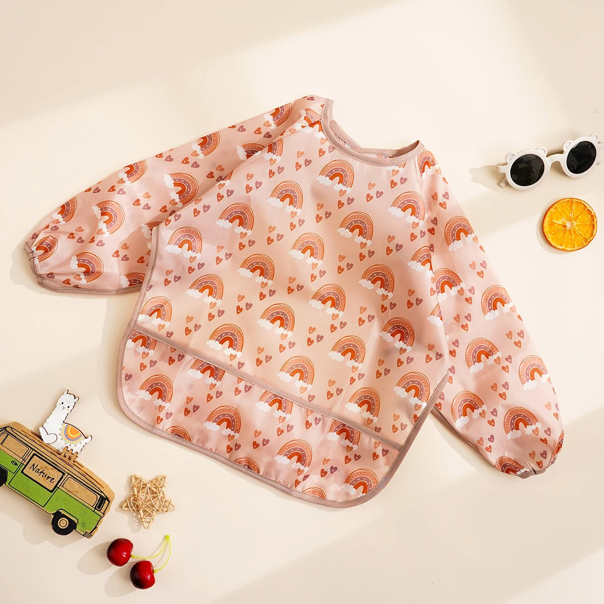 Long-Sleeve Waterproof Feeding Smock