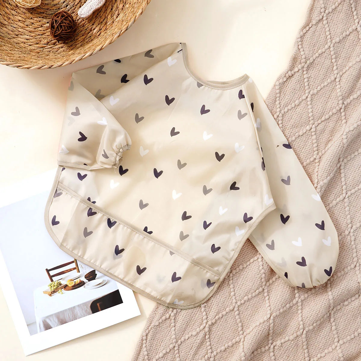 Long-Sleeve Waterproof Feeding Smock