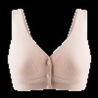 Cotton Front-Buckle Nursing Vest Bra