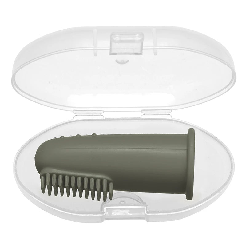 Silicone Finger Toothbrush & Gum Cleaner with Case