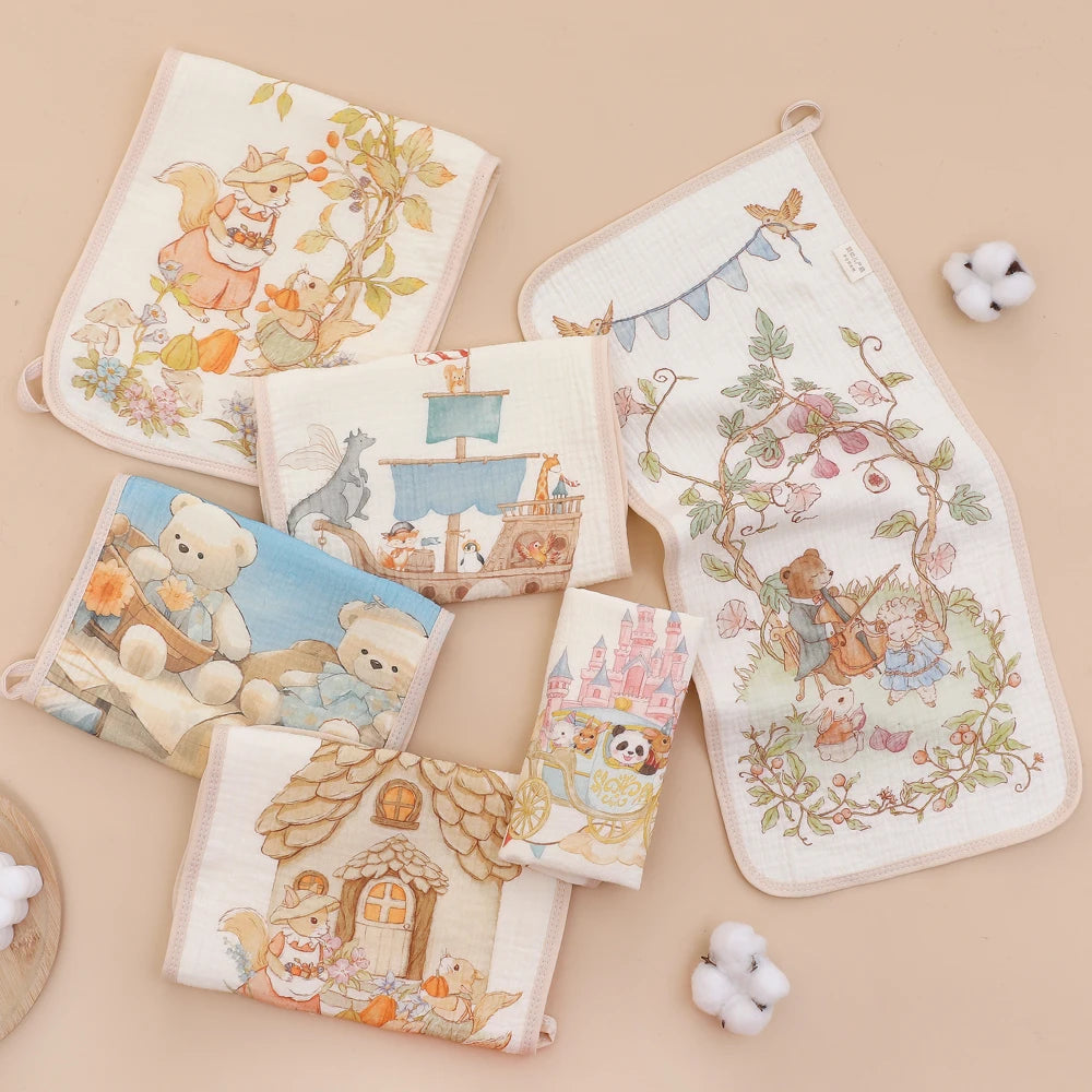6-Layer Cotton Contour Burp Cloth