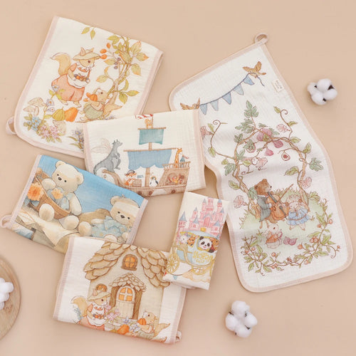 6-Layer Cotton Contour Burp Cloth