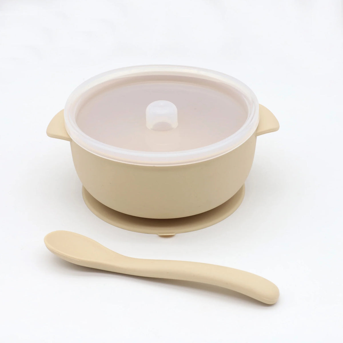 Suction Silicone Bowl Set with Lid & Spoon