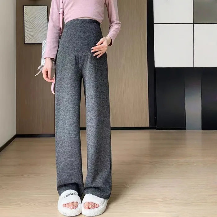 Wide-Leg Maternity Lounge Pants in Gray – pregnancy loungewear
