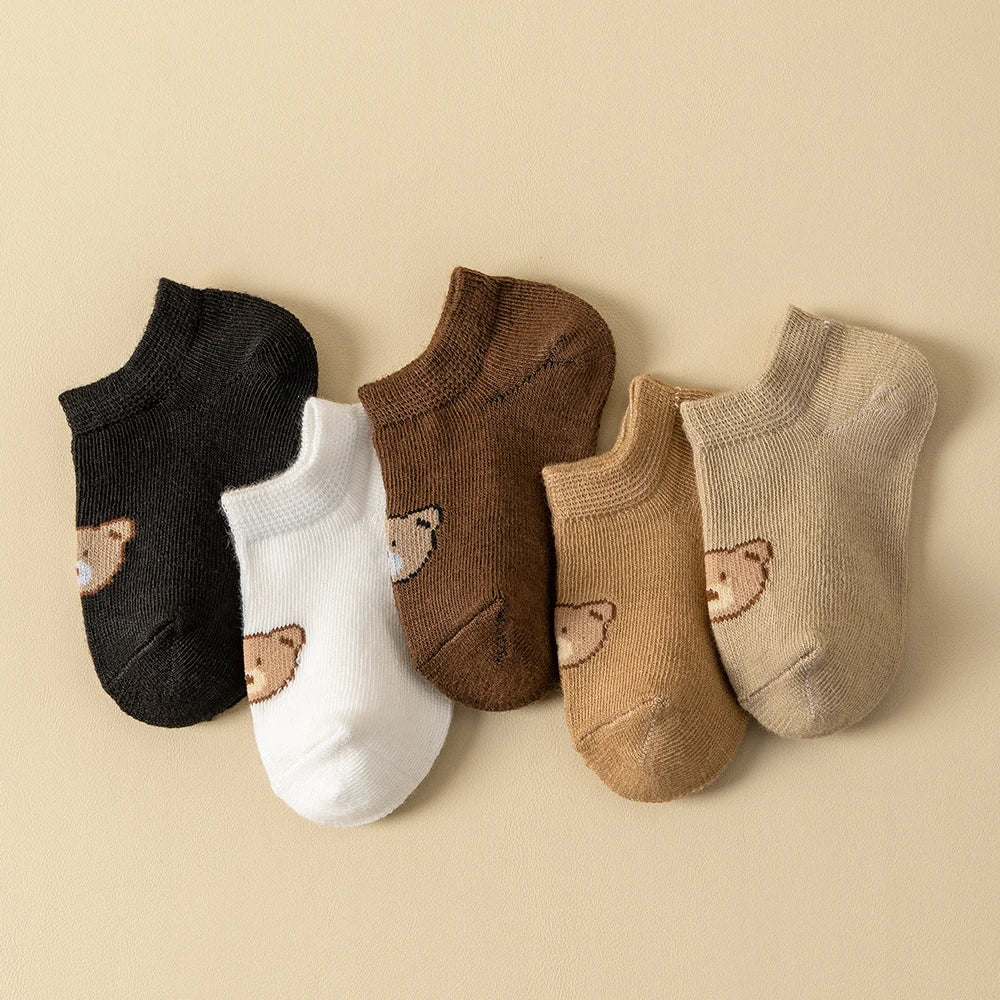 Bear Ankle Baby Socks 5-Pack