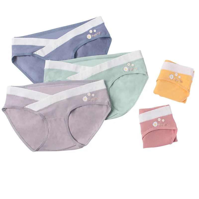 Printed V-Waist Under-Bump Maternity Brief – pregnancy underwear