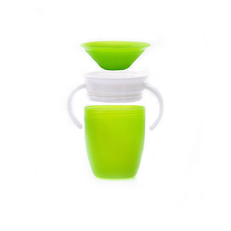 360° Spill-Proof Baby Training Cup with Handles – toddler cup